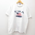 90s 半袖Tシャツ USAロゴ ホワイト XL | 古着