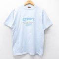 M★古着 半袖 ビンテージ Tシャツ メンズ 00年代 00s シドニー 刺繍 コットン クルーネック オーストラリア製 薄紺 ネイビー 霜降り 25jul25 中古