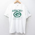 00s 半袖Tシャツ グリーンベイパッカーズプリント ホワイト XL | 古着