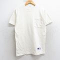 ラッセル 90s 半袖Tシャツ 胸ポケット付き 生成り ベージュ M | 古着