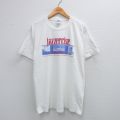 L★古着 半袖 ビンテージ Tシャツ メンズ 00年代 00s ジャザサイズ カヌー コットン クルーネック 白 ホワイト 25jul26 中古