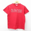 S★古着 半袖 ビンテージ Tシャツ メンズ 00年代 00s MAGNUS コットン クルーネック 赤 レッド 25jul26 中古