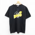 M★古着 ヘインズ Hanes 半袖 ビンテージ Tシャツ メンズ 00年代 00s NFL バッファロービルズ クルーネック 黒 ブラック 25jul26 中古