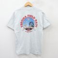 L★古着 フルーツオブザルーム 半袖 ビンテージ Tシャツ メンズ 90年代 90s VERONA FIELD DAYS クルーネック USA製 薄グレー 霜降り 25jul26 中古
