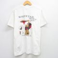 L★古着 フルーツオブザルーム 半袖 ビンテージ Tシャツ メンズ 90年代 90s WHITE TAIL ビール コットン クルーネック USA製 白 ホワイト 25jul28 中古