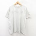 XL★古着 半袖 ビンテージ Tシャツ メンズ 90年代 90s DEEP CREEK LAKE 大きいサイズ コットン クルーネック USA製 薄グレー 霜降り 25jul28 中古