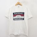 00s 半袖Tシャツ NASSAU BAHAMAS ホワイト XL | 古着