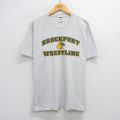 XL★古着 フルーツオブザルーム 半袖 ビンテージ Tシャツ メンズ 00年代 00s BROCKPORT クルーネック 薄グレー 霜降り 25jul28 中古