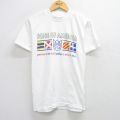 L★古着 半袖 ビンテージ Tシャツ メンズ 90年代 90s SONG OF AMERICA コットン クルーネック 白 ホワイト 25jul28 中古