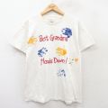 L★古着 フルーツオブザルーム 半袖 ビンテージ Tシャツ メンズ 00年代 00s Grandma 手 コットン クルーネック 白 ホワイト 25jul28 中古