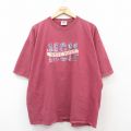 90s 半袖Tシャツ MOM ウエストポイント刺繍 バーガンディ XL | 古着
