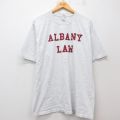 XL★古着 半袖 ビンテージ Tシャツ メンズ 00年代 00s ALBANY LAW 大きいサイズ クルーネック 薄グレー 霜降り 25jul29 中古