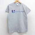 S★古着 半袖 ビンテージ Tシャツ メンズ 00年代 00s 大学 ヘルス クルーネック グレー 霜降り 25jul29 中古