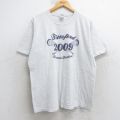 XL★古着 半袖 ビンテージ Tシャツ メンズ 00年代 00s ラクロス クルーネック 薄グレー 霜降り 25jul29 中古