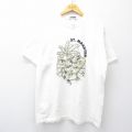 L★古着 半袖 ビンテージ Tシャツ メンズ 90年代 90s イグアナ ヤシの木 コットン クルーネック 白 ホワイト 25jul30 中古