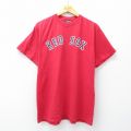 L★古着 マジェスティック 半袖 ビンテージ Tシャツ メンズ 00年代 00s MLB ボストンレッドソックス テッドウィリアムズ 9 コットン クルーネック 赤 レッド メジャーリーグ ベースボール 野球 25jul30 中古