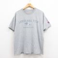 XL★古着 半袖 ビンテージ Tシャツ メンズ 00年代 00s パワーリフティング クルーネック グレー 霜降り 25jul31 中古
