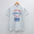 M★古着 フルーツオブザルーム 半袖 ビンテージ Tシャツ メンズ 90年代 90s ホスピタル クルーネック USA製 薄グレー 霜降り 25jul31 中古