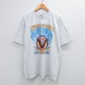 XL★古着 半袖 ビンテージ Tシャツ メンズ 00年代 00s 鳥 ファウンディングファーザーズ コットン クルーネック USA製 薄グレー 霜降り 25jul31 中古