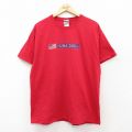 L★古着 半袖 ビンテージ Tシャツ メンズ 00年代 00s 星条旗 USAロゴ コットンクルーネック 赤 レッド 25jul31 中古