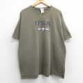 00s 半袖Tシャツ USAロゴ グリーン XL | 古着