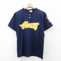 90s 半袖Tシャツ ANGLESプリント ネイビー M | 古着