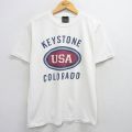 L★古着 半袖 ビンテージ Tシャツ メンズ 00年代 00s USAロゴ コロラド コットン クルーネック 白 ホワイト 25aug01 中古