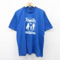 XL★古着 フルーツオブザルーム 半袖 ビンテージ Tシャツ メンズ 90年代 90s Family Day クルーネック USA製 青 ブルー 25aug01 中古