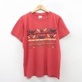 L★古着 半袖 ビンテージ Tシャツ メンズ 90年代 90s VANCOUVER クルーネック 赤系 レッド 25aug01 中古