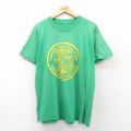 L★古着 半袖 ビンテージ Tシャツ メンズ 80年代 80s 木 ブランコ BP クルーネック 緑 グリーン 25aug02 中古