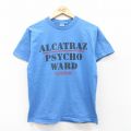 S★古着 フルーツオブザルーム 半袖 ビンテージ Tシャツ メンズ 00年代 00s ALCATRAZ PSYCHO WARD コットン クルーネック 青 ブルー 25aug02 中古