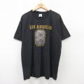 90s 半袖Tシャツ ロサンゼルス8 ブラック XL | 古着