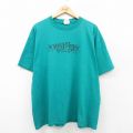 XL★古着 ジャージーズ 半袖 ビンテージ Tシャツ メンズ 00年代 00s サル 大きいサイズ クルーネック 青緑 【spe】 25aug02 中古