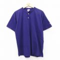 XL★古着 ウィルソン 半袖 ビンテージ Tシャツ メンズ 00年代 00s 無地 コットン ヘンリーネック 紫 パープル 25aug02 中古