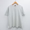 XL★古着 半袖 ビンテージ Tシャツ メンズ 00年代 00s 無地 大きいサイズ コットン クルーネック 薄グレー 霜降り 25aug02 中古