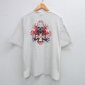 XL★古着 半袖 ビンテージ Tシャツ メンズ 00年代 00s スカル sik habits 大きいサイズ コットン クルーネック 白 ホワイト 25aug02 中古