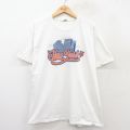 XL★古着 フルーツオブザルーム 半袖 Tシャツ メンズ MLB ニューヨークメッツ PREMIO コットン クルーネック 白 ホワイト メジャーリーグ ベースボール 野球 25aug04 中古