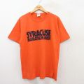 L★古着 半袖 ビンテージ Tシャツ メンズ 00年代 00s シラキュース コットン クルーネック オレンジ 25aug04 中古