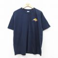 XL★古着 半袖 ビンテージ Tシャツ メンズ 00年代 00s NHL バッファローセイバーズ 大きいサイズ コットン クルーネック 紺 ネイビー アイスホッケー 25aug04 中古