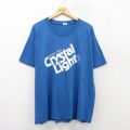 XL★古着 半袖 ビンテージ Tシャツ メンズ 80年代 80s Crystal Light クルーネック 青 ブルー 25aug04 中古