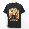 M★古着 ヘインズ Hanes 半袖 ビンテージ Tシャツ メンズ 90年代 90s HELLS GATE 消防士 コットン クルーネック 黒 ブラック 25aug04 中古
