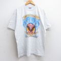 XL★古着 半袖 ビンテージ Tシャツ メンズ 00年代 00s 鳥 ファウンディングファーザーズ コットン クルーネック USA製 薄グレー 霜降り 25aug05 中古