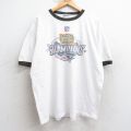 XL★古着 リー Lee 半袖 ビンテージ Tシャツ メンズ 00年代 00s NFL ニューイングランドペイトリオッツ 大きいサイズ コットン クルーネック 白 ホワイト リンガー アメフト スーパーボウル 25aug05 中古