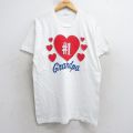 L★古着 フルーツオブザルーム 半袖 ビンテージ Tシャツ メンズ 80年代 80s ハート グランパ クルーネック USA製 白 ホワイト 25aug05 中古