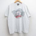 XL★古着 半袖 ビンテージ Tシャツ メンズ 00年代 00s ベースボール ビッグイースト 大きいサイズ クルーネック 薄グレー 霜降り 25aug05 中古
