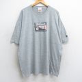 XL★古着 ウィルソン 半袖 ビンテージ Tシャツ メンズ 00年代 00s ビッグロゴ 大きいサイズ クルーネック グレー 霜降り 25aug05 中古