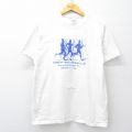 M★古着 ヘインズ Hanes 半袖 ビンテージ Tシャツ メンズ 90年代 90s マラソン コットン クルーネック 白 ホワイト 25aug06 中古
