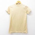 S★古着 半袖 ビンテージ Tシャツ メンズ 90年代 90s 無地 クルーネック 薄黄 イエロー 25aug06 中古