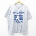 XL★古着 マジェスティック 半袖 ビンテージ Tシャツ メンズ 00年代 00s MLB ニューヨークヤンキース デレクジーター 大きいサイズ クルーネック グレー 霜降り メジャーリーグ ベースボール 野球 25aug06 中古