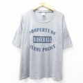 XL★古着 ジャージーズ 半袖 ビンテージ Tシャツ メンズ 00年代 00s マイアミ ポリス ベースボール 大きいサイズ クルーネック グレー 霜降り 25aug06 中古